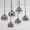 Koyoto Lámparas suspendidas, Luminarias esféricas, Lámparas colgantes Transparente, Ahumado, 6 luces