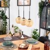 Basto Lámparas suspendidas, Lámparas colgantes Crudo, Negro, 3 luces