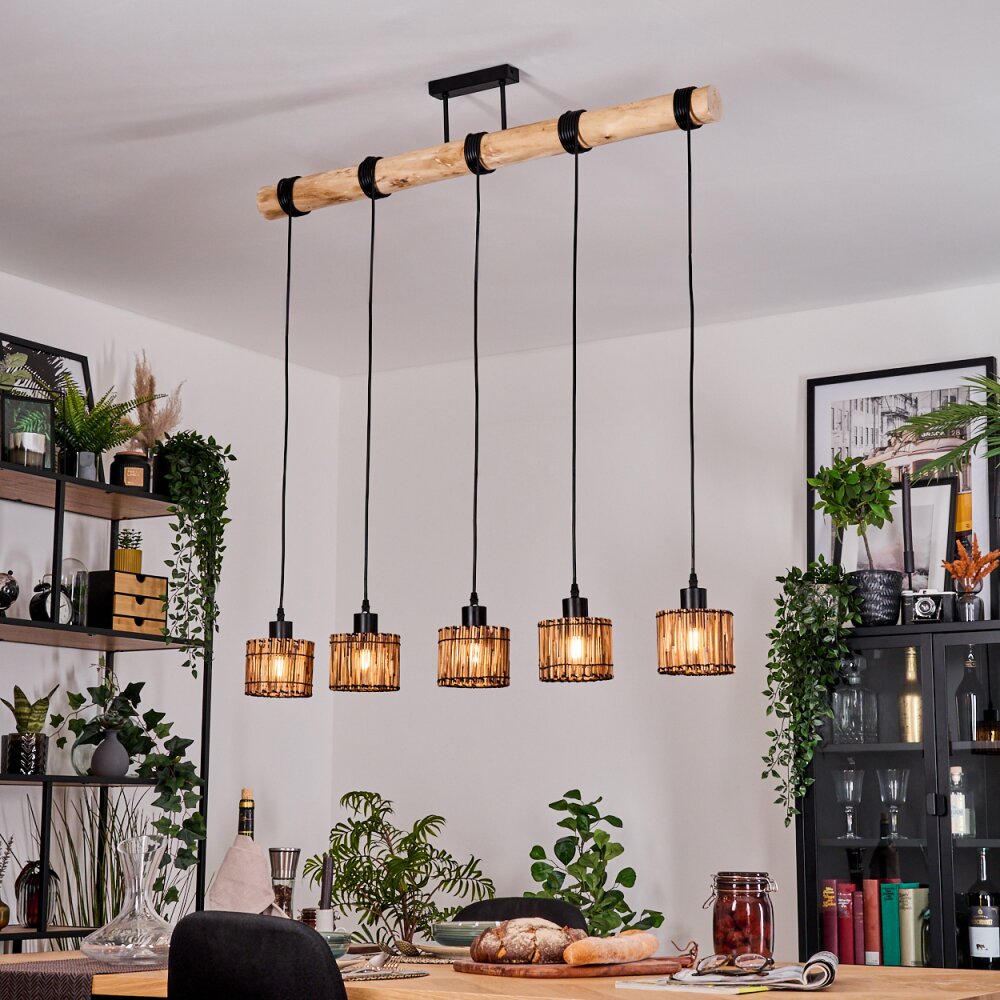 Cando Lámparas suspendidas, Lámparas colgantes Crudo, Negro, 5 luces main product photo