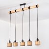 Barcos Lámparas suspendidas, Lámparas colgantes Crudo, Negro, 5 luces