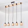 Bongal Lámparas suspendidas, Lámparas colgantes Crudo, Negro, 5 luces