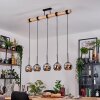 Koyoto Lámparas suspendidas, Luminarias esféricas, Lámparas colgantes Crudo, Negro, 5 luces