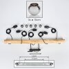 Koyoto Lámparas suspendidas, Luminarias esféricas, Lámparas colgantes Crudo, Negro, 5 luces