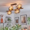 Ripoll Plafones, Luminarias esféricas dorado, Negro, 8 luces