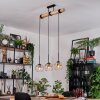 Koyoto Lámparas suspendidas, Luminarias esféricas, Lámparas colgantes Crudo, Negro, 3 luces