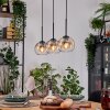 Koyoto Lámparas suspendidas, Luminarias esféricas, Lámparas colgantes Crudo, Negro, 3 luces