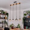 Koyoto Lámparas suspendidas, Luminarias esféricas, Lámparas colgantes Crudo, Negro, 4 luces