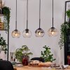 Koyoto Lámparas suspendidas, Luminarias esféricas, Lámparas colgantes Crudo, Negro, 4 luces