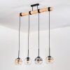 Koyoto Lámparas suspendidas, Luminarias esféricas, Lámparas colgantes Crudo, Negro, 4 luces
