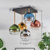 Koyoto Plafones, Luminarias esféricas dorado, Negro, 5 luces