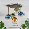 Koyoto Plafones, Luminarias esféricas dorado, Negro, 5 luces