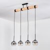 Koyoto Lámparas suspendidas, Luminarias esféricas, Lámparas colgantes Crudo, Negro, 4 luces