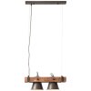 Lámpara Colgante Brilliant Plow Madera oscura, Negro, 2 luces