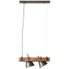 Lámpara Colgante Brilliant Plow Madera oscura, Negro, 2 luces