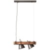 Lámpara Colgante Brilliant Plow Madera oscura, Negro, 2 luces