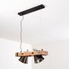 Oksbol Lámpara Colgante Madera oscura, Negro, 2 luces