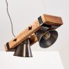 Oksbol Lámpara Colgante Madera oscura, Negro, 2 luces