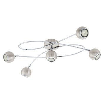 Eglo LOCANDA Lámpara de techo o pared Níquel-mate, 5 luces