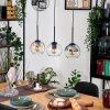 Koyoto Lámparas suspendidas, Luminarias esféricas, Lámparas colgantes Crudo, Negro, 3 luces