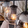 Koyoto Lámparas suspendidas, Luminarias esféricas, Lámparas colgantes Crudo, Negro, 3 luces