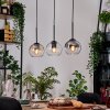 Koyoto Lámparas suspendidas, Luminarias esféricas, Lámparas colgantes Crudo, Negro, 3 luces