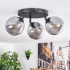 Gastor Plafones, Luminarias esféricas 25 cm Ahumado, 3 luces
