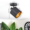 Alsen Apliques, Spot de pared Negro, 1 luz