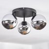 Koyoto Plafones, Luminarias esféricas Cromo, Ahumado, 3 luces