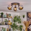 Koyoto Plafones, Luminarias esféricas Cromo, Ahumado, 3 luces