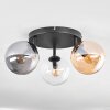 Gastor Plafones, Luminarias esféricas Colores ámbar, Cromo, Transparente, Ahumado, 3 luces