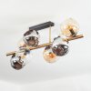 Koyoto Plafones, Luminarias esféricas dorado, Negro, 8 luces