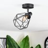Yaak Plafones, Spot techo Negro, 1 luz