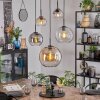 Koyoto Lámparas suspendidas, Luminarias esféricas, Lámparas colgantes Colores ámbar, Transparente, Ahumado, 5 luces