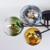 Koyoto Plafones, Luminarias esféricas 59 cm Azul, dorado, Verde, Transparente, 6 luces