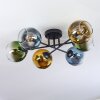 Koyoto Plafones, Luminarias esféricas 59 cm Azul, dorado, Verde, Transparente, 6 luces