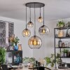 Koyoto Lámparas suspendidas, Luminarias esféricas, Lámparas colgantes Colores ámbar, Transparente, Ahumado, 5 luces
