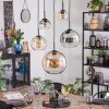Koyoto Lámparas suspendidas, Luminarias esféricas, Lámparas colgantes Colores ámbar, Transparente, Ahumado, 5 luces