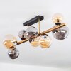 Chehalis Plafones, Luminarias esféricas dorado, Negro, 8 luces