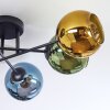 Koyoto Plafones, Luminarias esféricas 59 cm Azul, dorado, Verde, 6 luces