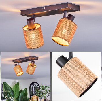 Kinnared Plafones, Spot techo Negro, 2 luces