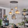 Koyoto Lámparas suspendidas, Luminarias esféricas, Lámparas colgantes dorado, Negro, 5 luces