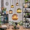 Koyoto Lámparas suspendidas, Luminarias esféricas, Lámparas colgantes dorado, Negro, 5 luces