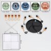 Koyoto Lámparas suspendidas, Luminarias esféricas, Lámparas colgantes dorado, Negro, 5 luces