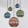 Koyoto Lámparas suspendidas, Luminarias esféricas, Lámparas colgantes dorado, Negro, 5 luces