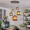 Koyoto Lámparas suspendidas, Luminarias esféricas, Lámparas colgantes dorado, Negro, 5 luces