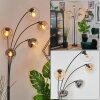Koyoto Luminarias esféricas, Lámpara de pie Colores ámbar, Transparente, Ahumado, 5 luces