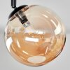 Chehalis Plafones, Luminarias esféricas Colores ámbar, Ahumado, 4 luces