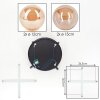 Chehalis Plafones, Luminarias esféricas Colores ámbar, 4 luces