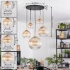 Koyoto Lámparas suspendidas, Luminarias esféricas, Lámparas colgantes dorado, Negro, 5 luces