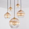 Koyoto Lámparas suspendidas, Luminarias esféricas, Lámparas colgantes dorado, Negro, 5 luces